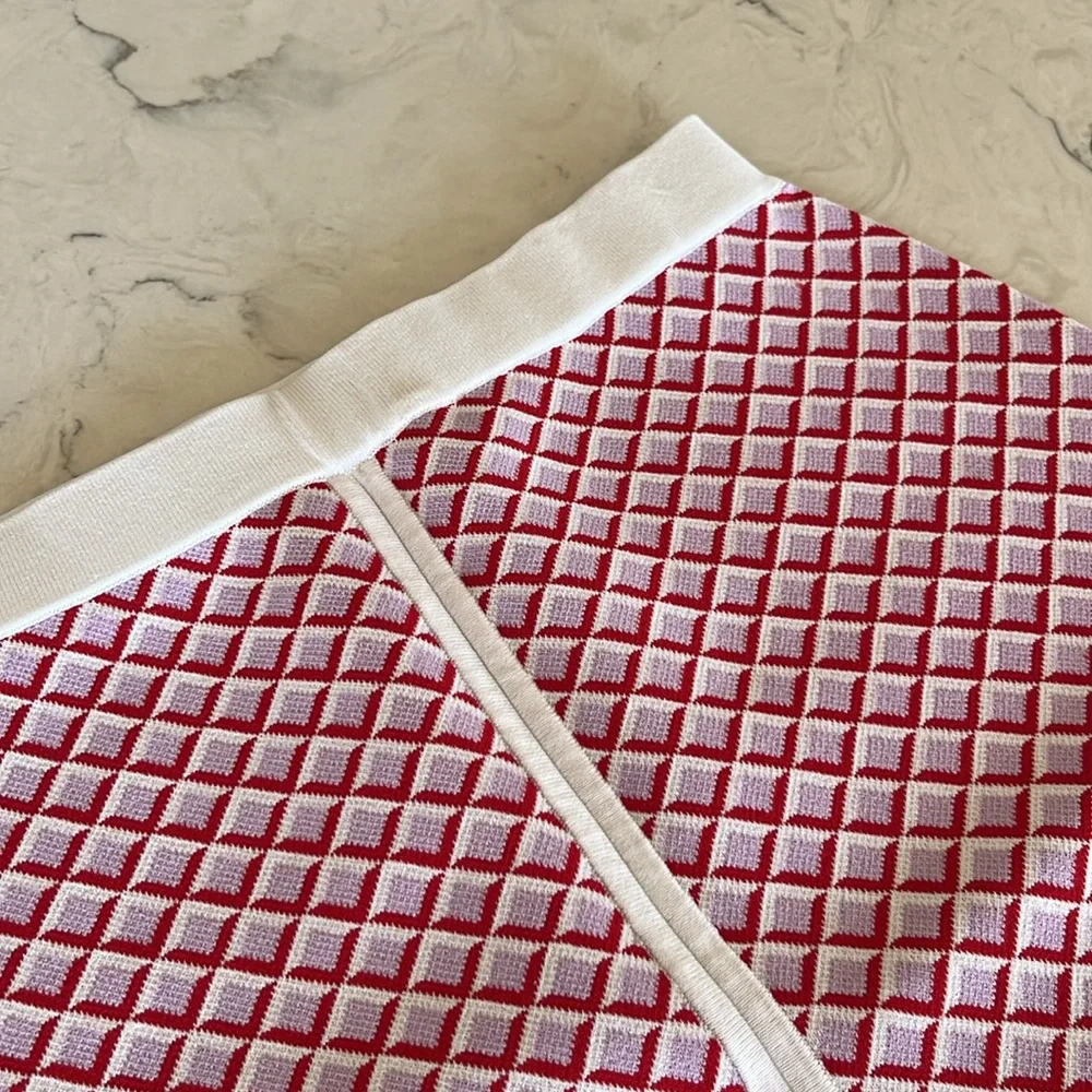 Sandro Matching Set Skirt & Top - Pink/Red Pattern - S - Picture 7 of 15